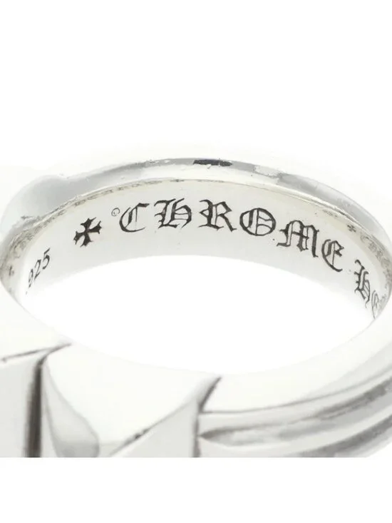 Chrome Hearts Waxd Pnk Waxed Punk Silver Ring - Picture 3 of 5